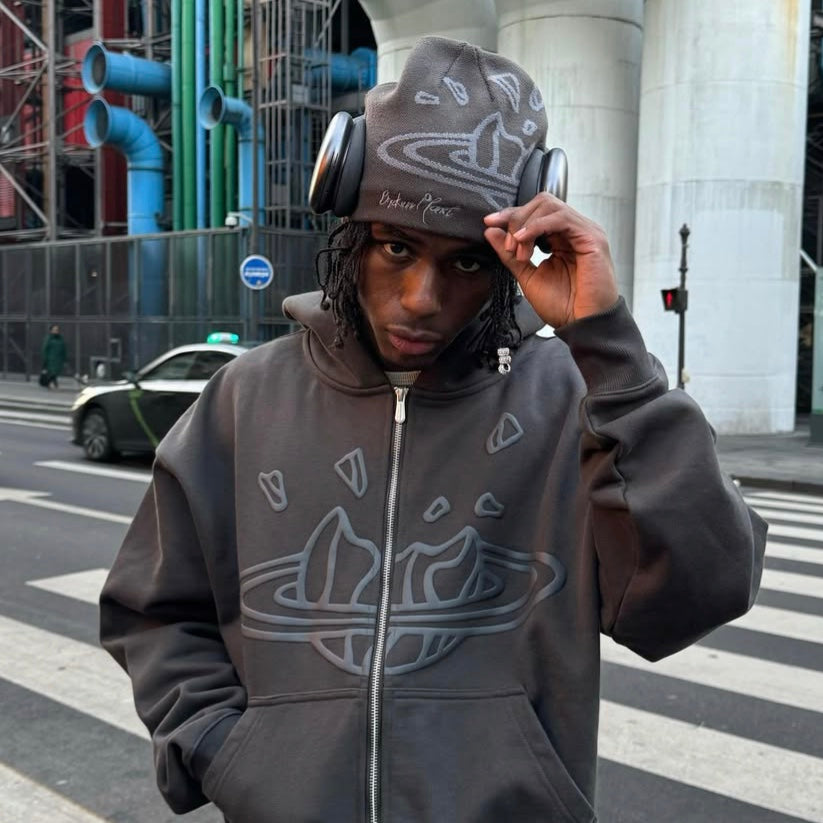 Broken Planet Outer Space Beanie - (GREY)