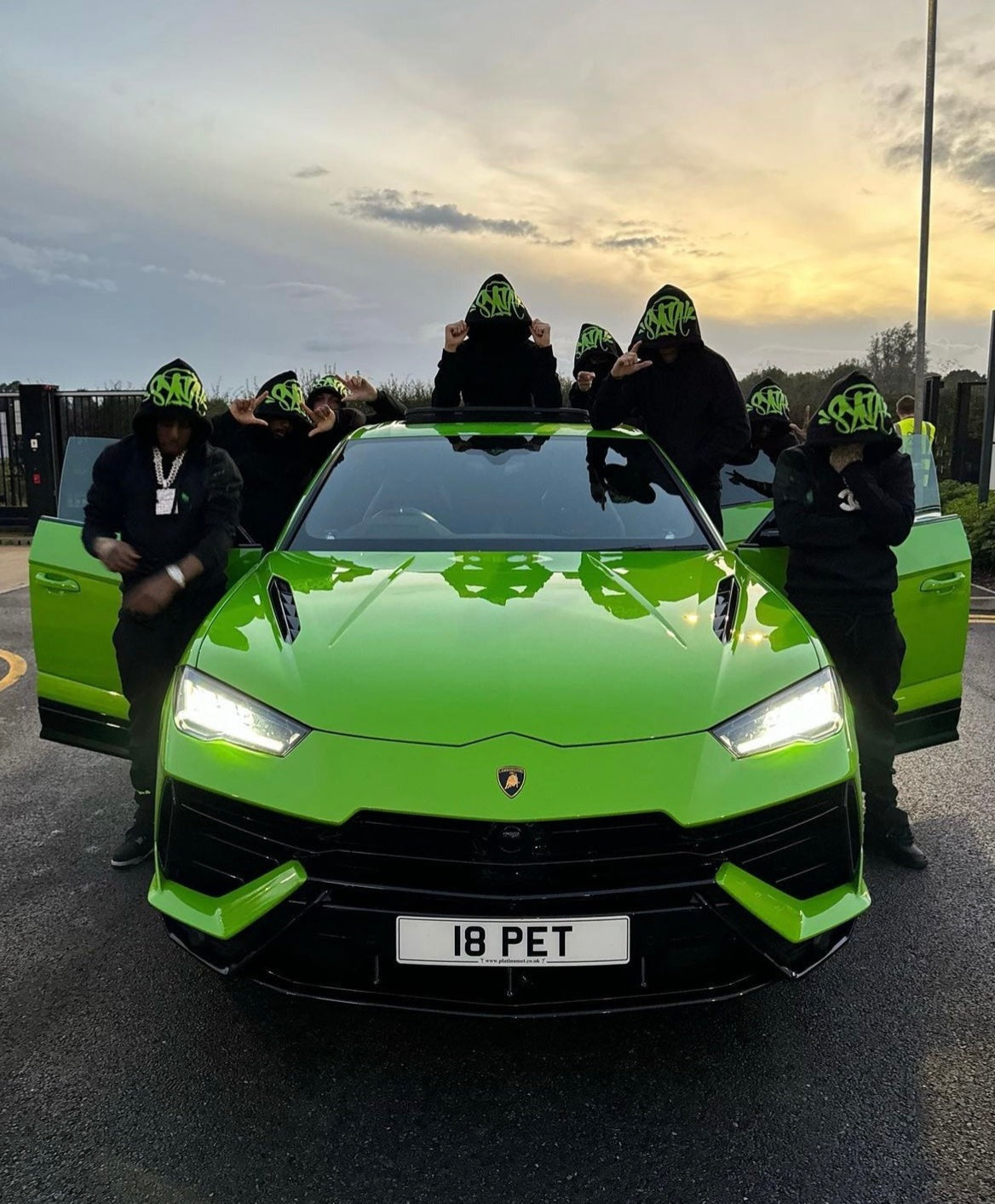 Syna World Tracksuit - (BLACK/GREEN) EXCLUSIVITY 21DRIPZZ