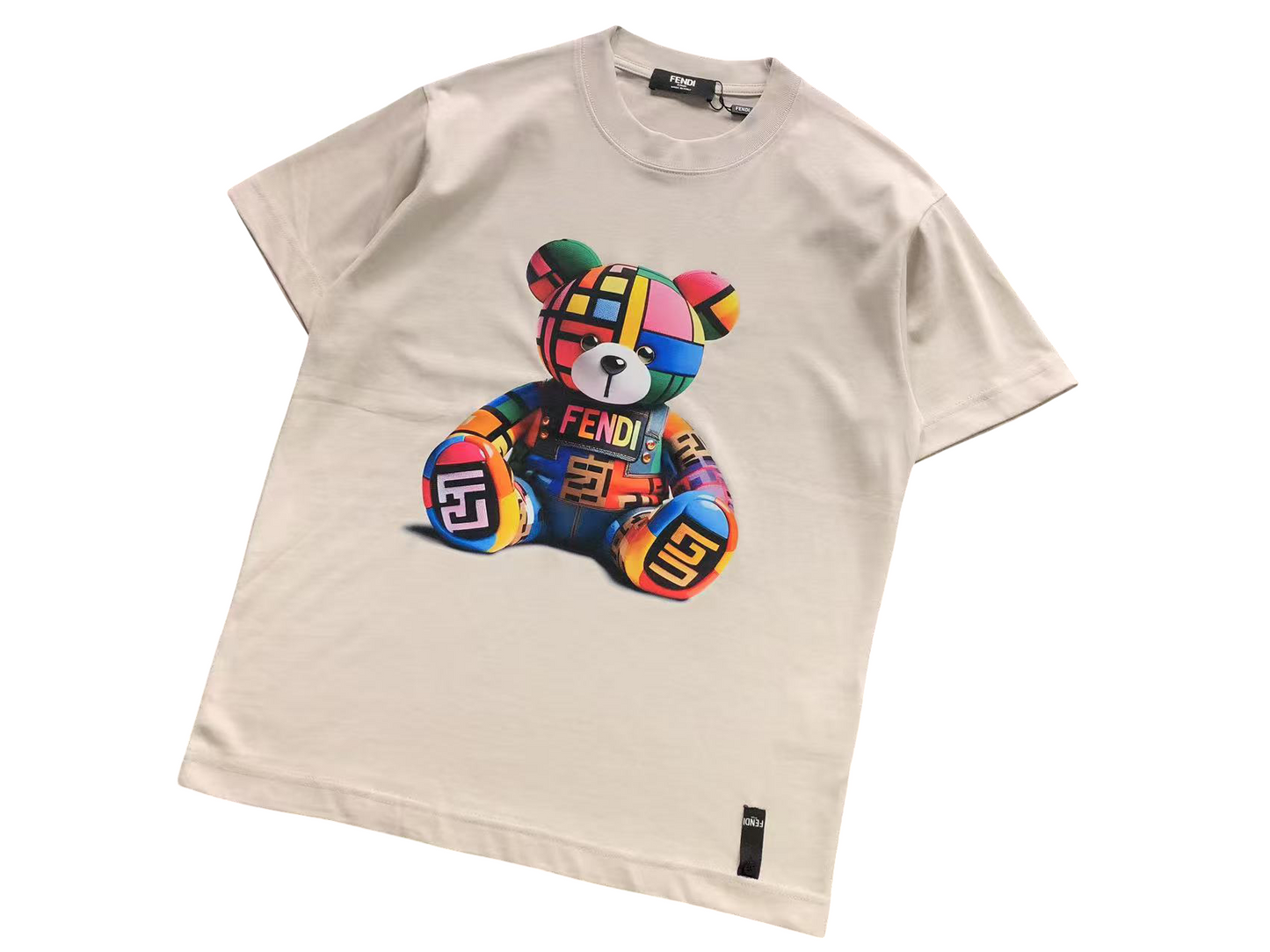 Fendi 3D Bear Tee - (CREAM)