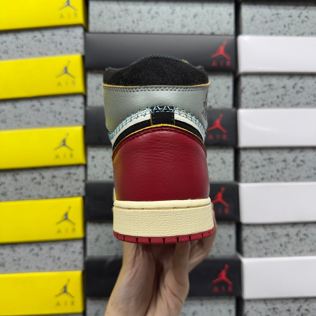 Jordan 1 Air X Union Varsity Red Shadow Grey ...