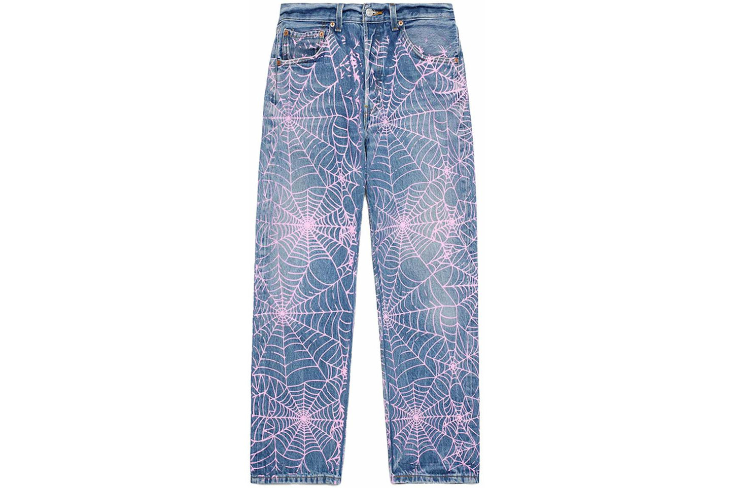 Sp5der AOP Denim Jeans - (ROSE)
