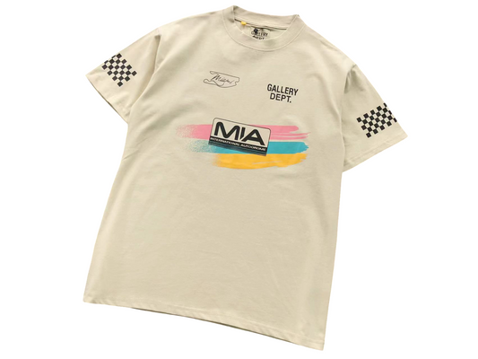 GALLERY DEPT. Automobile Miami Tee - (CREAM)