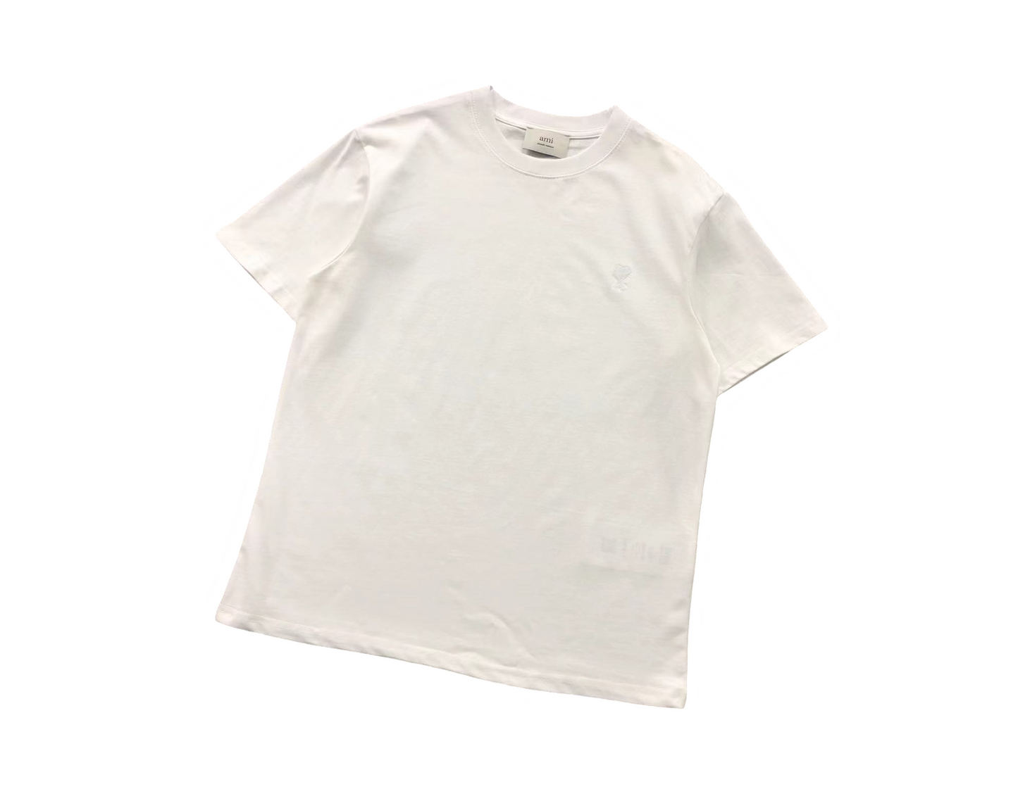 AMI Paris White Heart Tee - (WHITE)