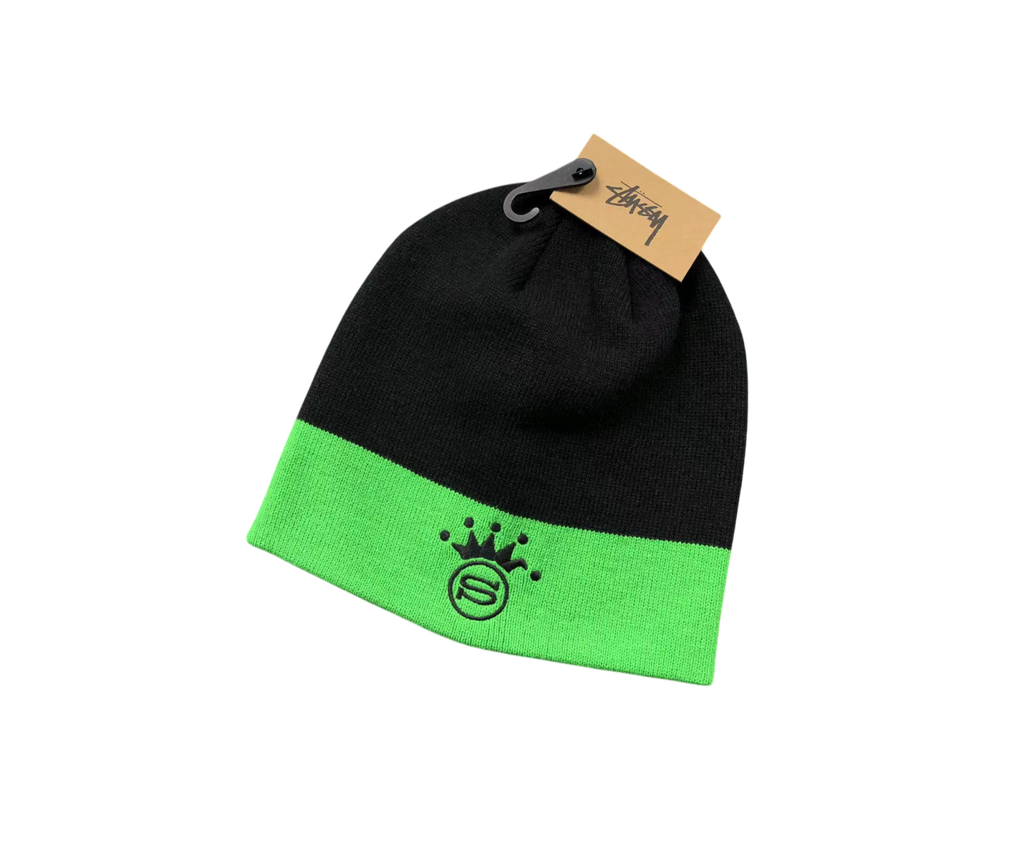 Stussy Crown Beanie - (BLACK/GREEN)