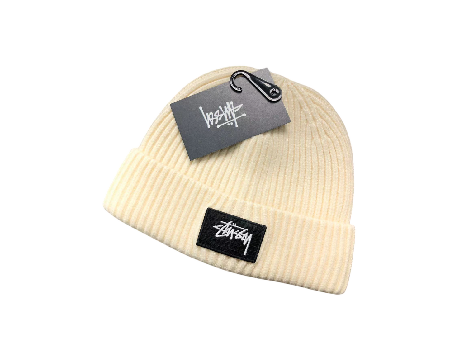 Stussy Logo Beanie - (CREAM)