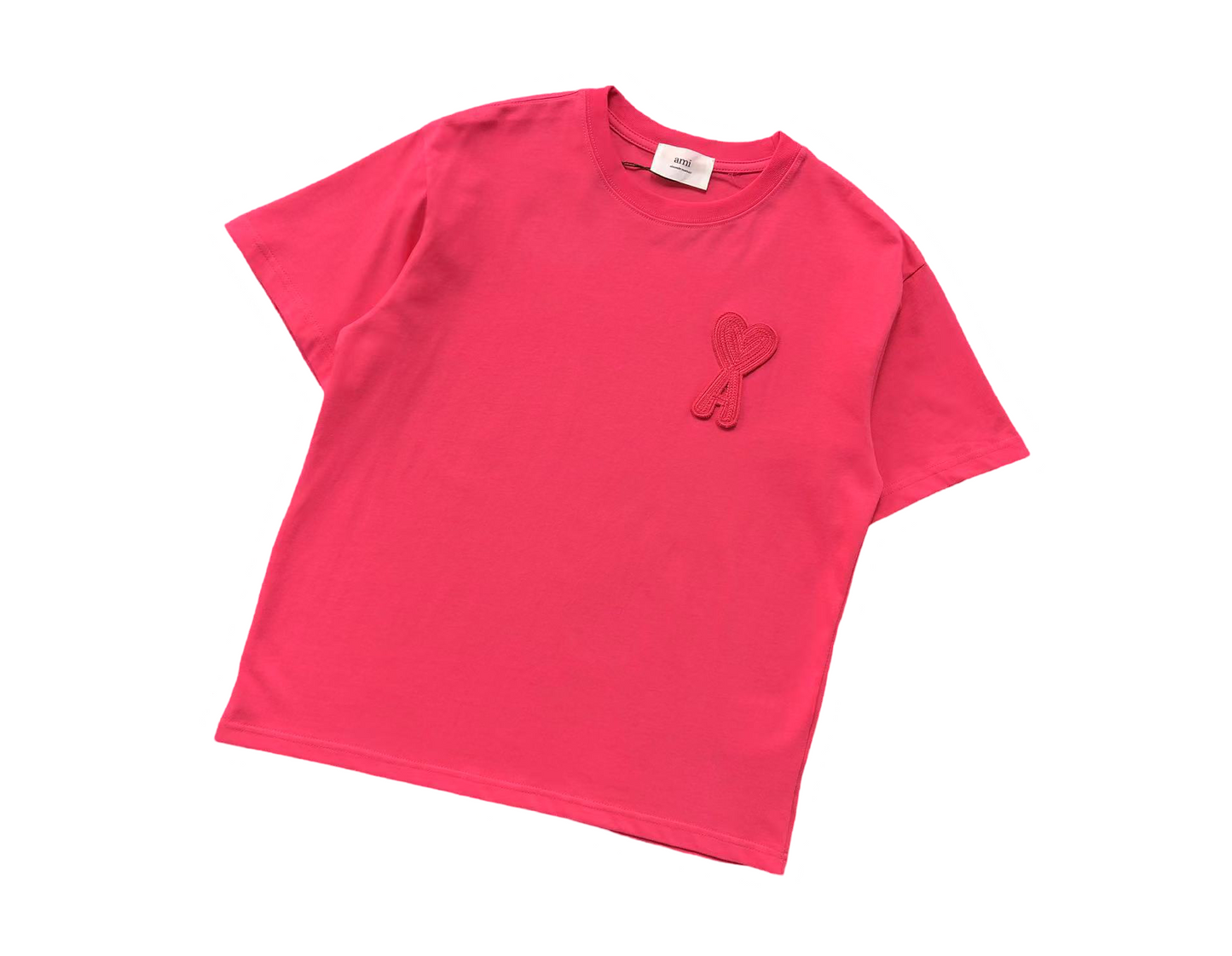 AMI Paris Maxi Heart Tee - (FUCHSIA)