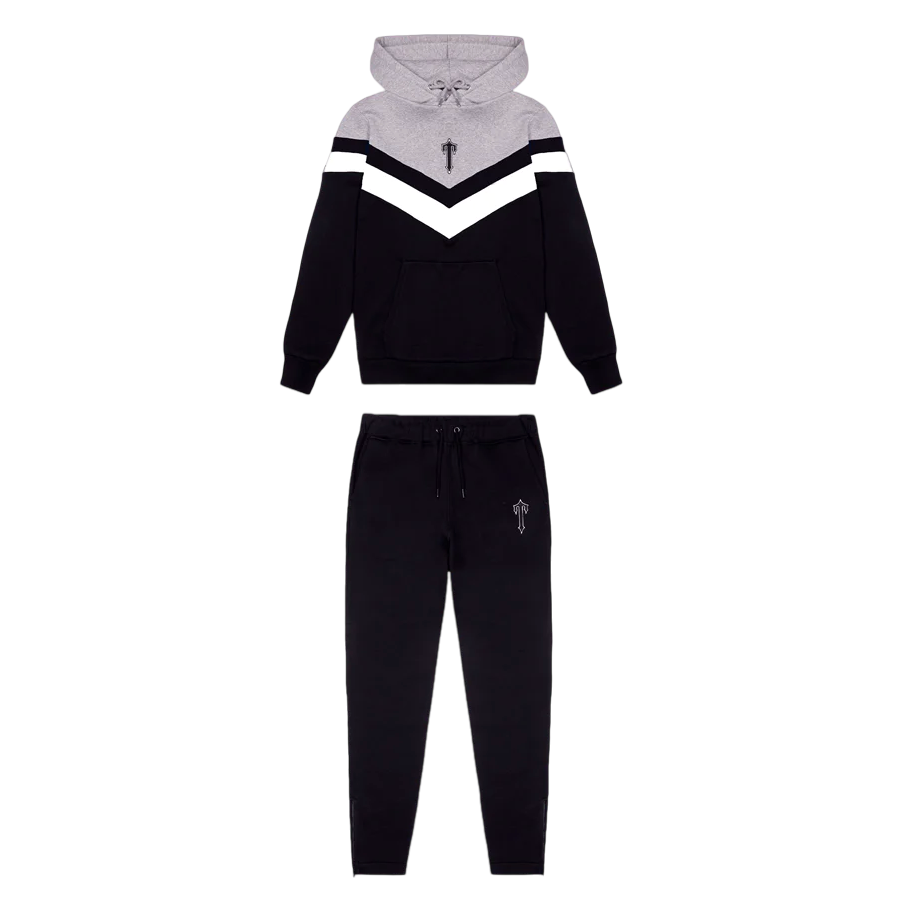 Trapstar V Stripe Tracksuit - (BLACK/WHITE)