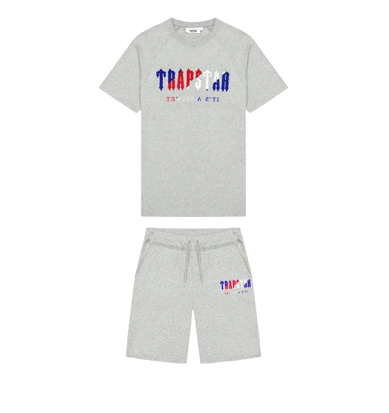 Trapstar Chenille Decoded Short Set - (GREY REVOLUTION)