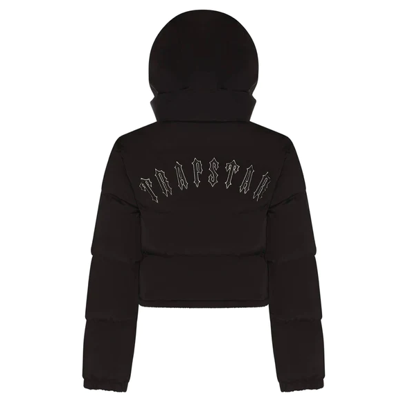 Trapstar Women's Irongate Detachable Hooded Puffer Jacket - (BLACK)