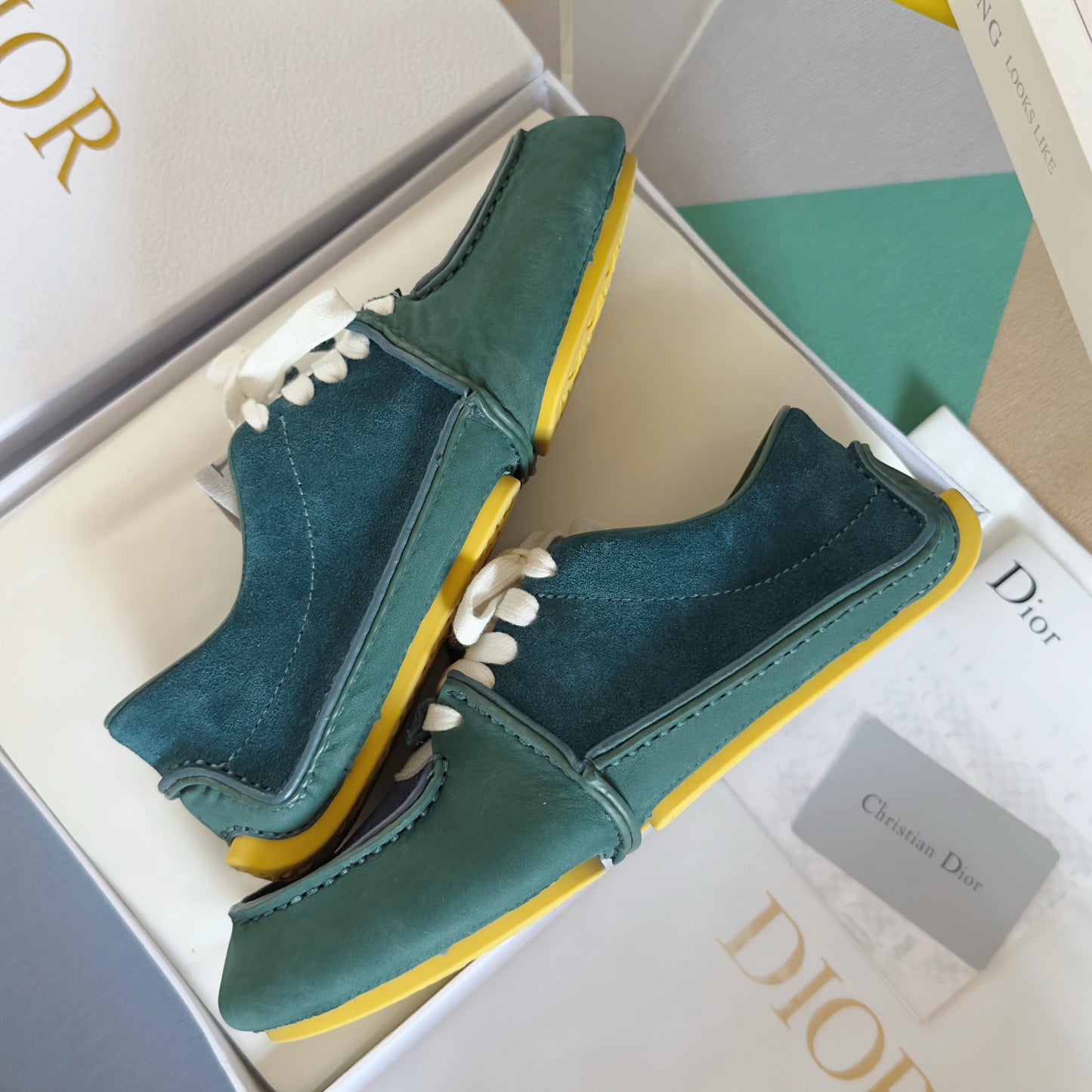 Dior Roadie Low Teal Green Yellow
