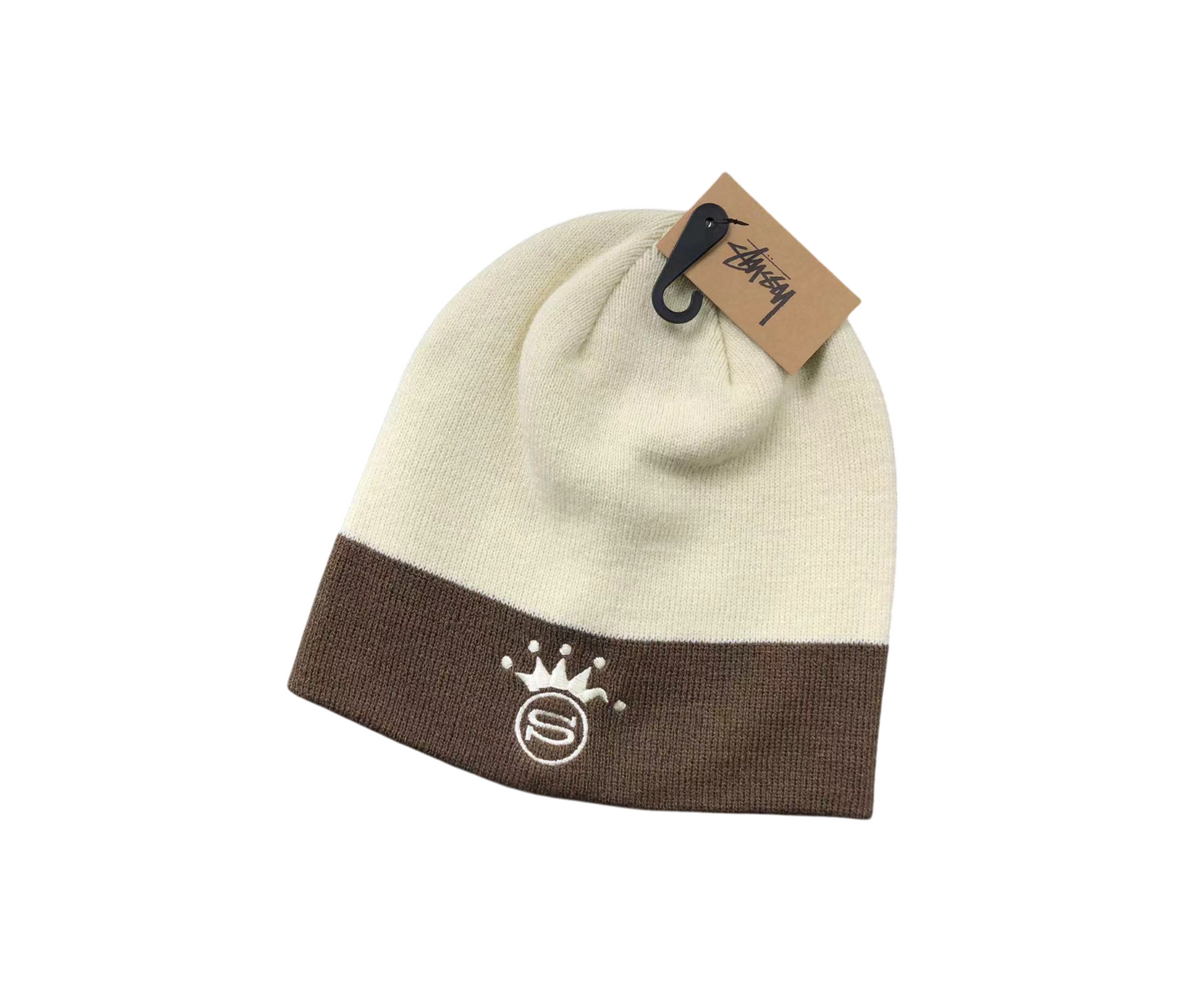 Stussy Crown Beanie - (CREAM/BROWN)