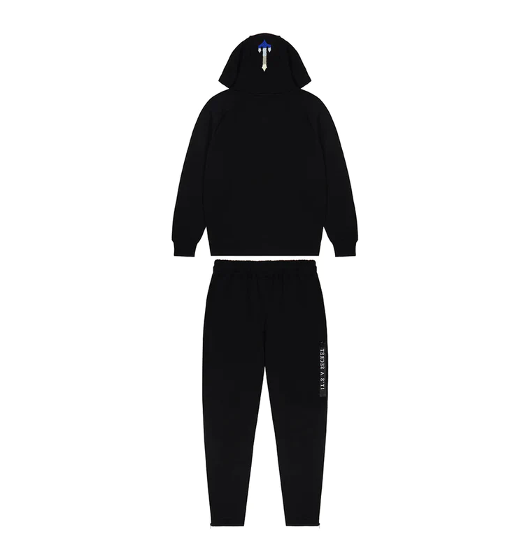 Trapstar Chenille Decoded 2.0 Hoodie Tracksuit - (BLACK/ICE EDITION)