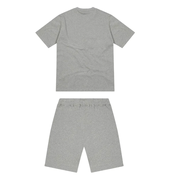 Trapstar Chenille Decoded Short Set - (GREY/GREEN)