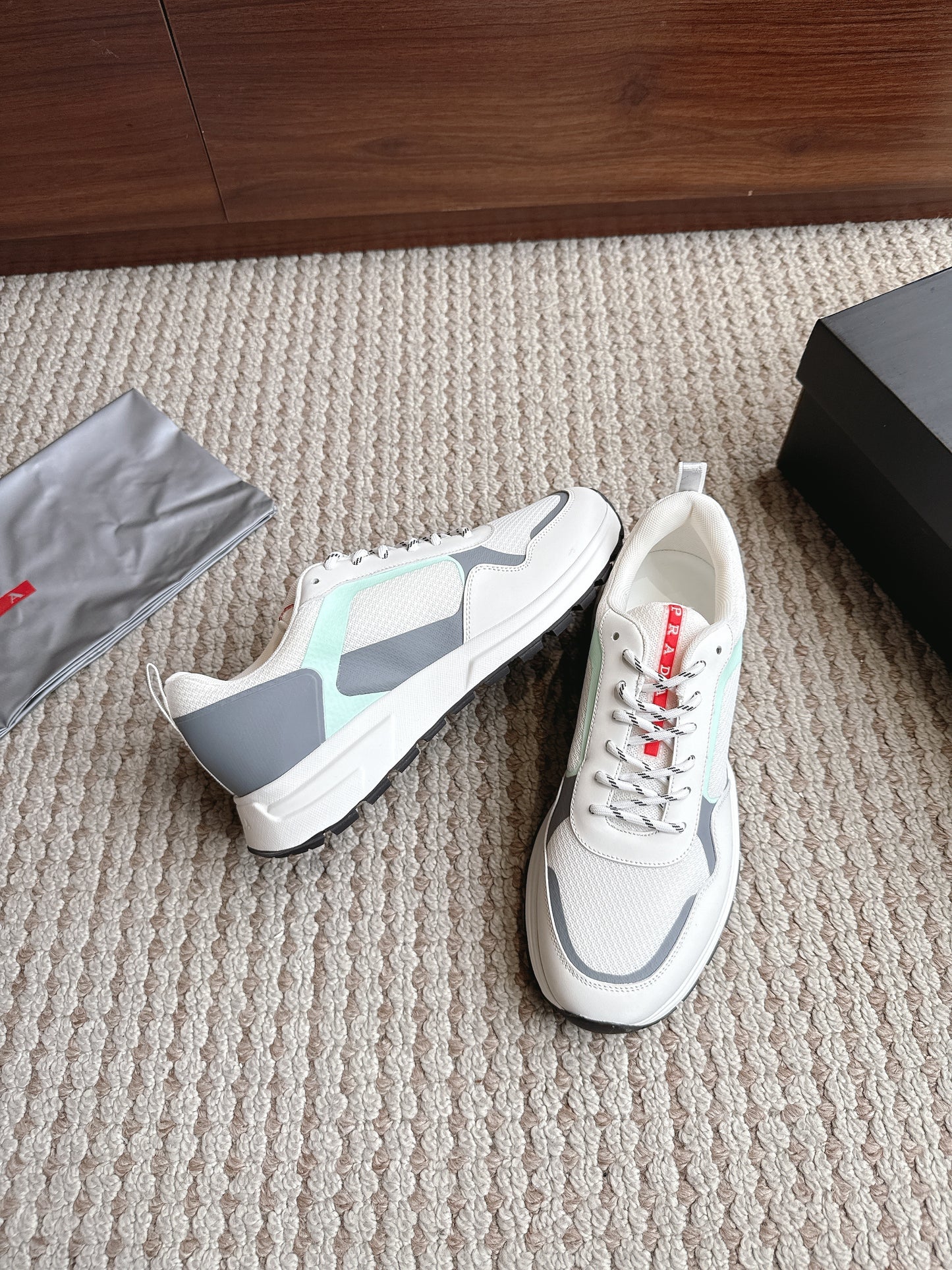 Prada Platform America's Cup - (WHITE/GREY/MINT)