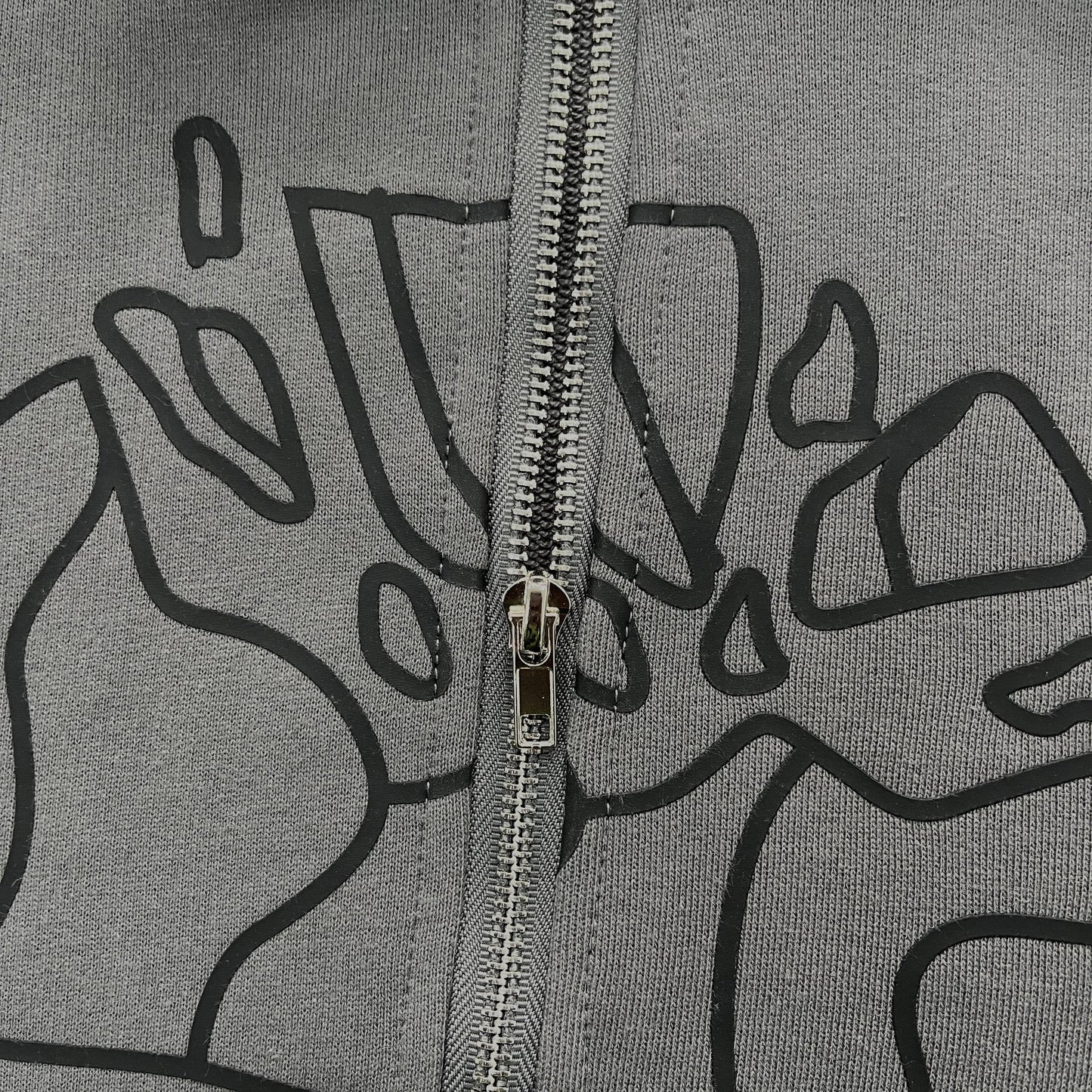 Broken Planet Going To Outer Space Zip Hoodie - (GREY)