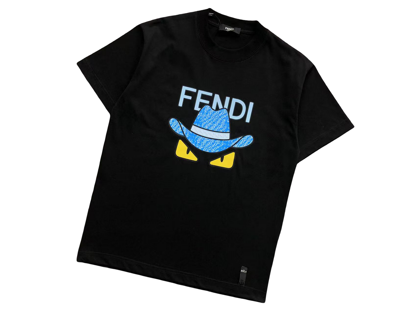 Fendi Eyes Hat Tee - (BLACK)