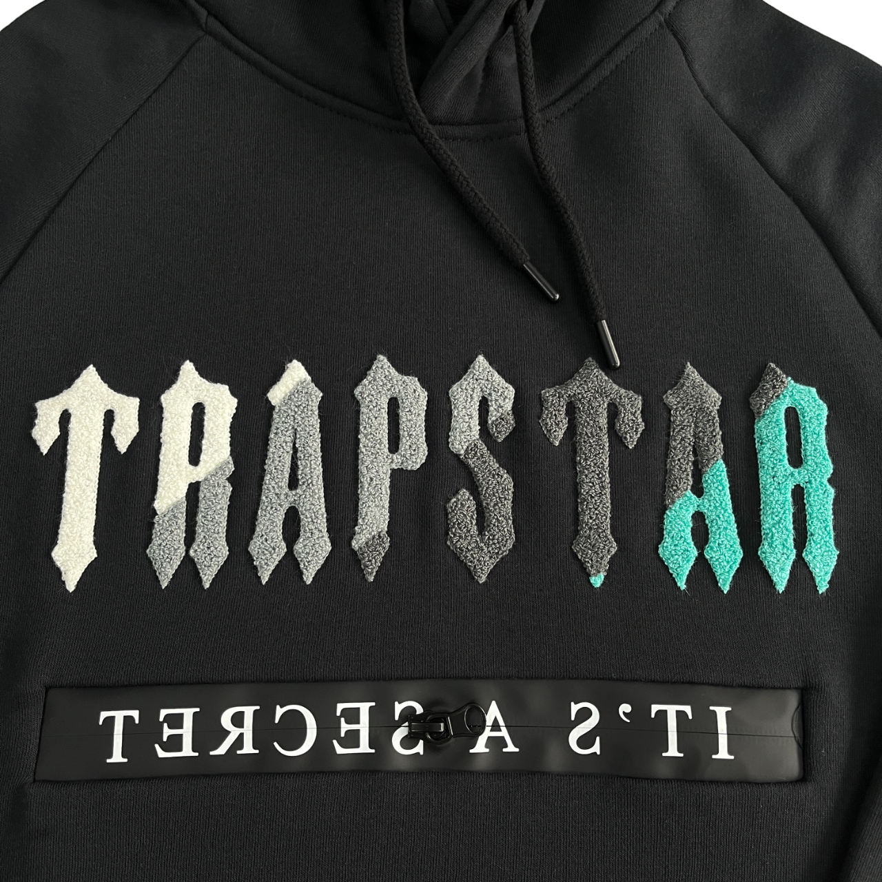 Trapstar Chenille Decoded 2.0 Hoodie Tracksuit - (BLACK/TEAL)