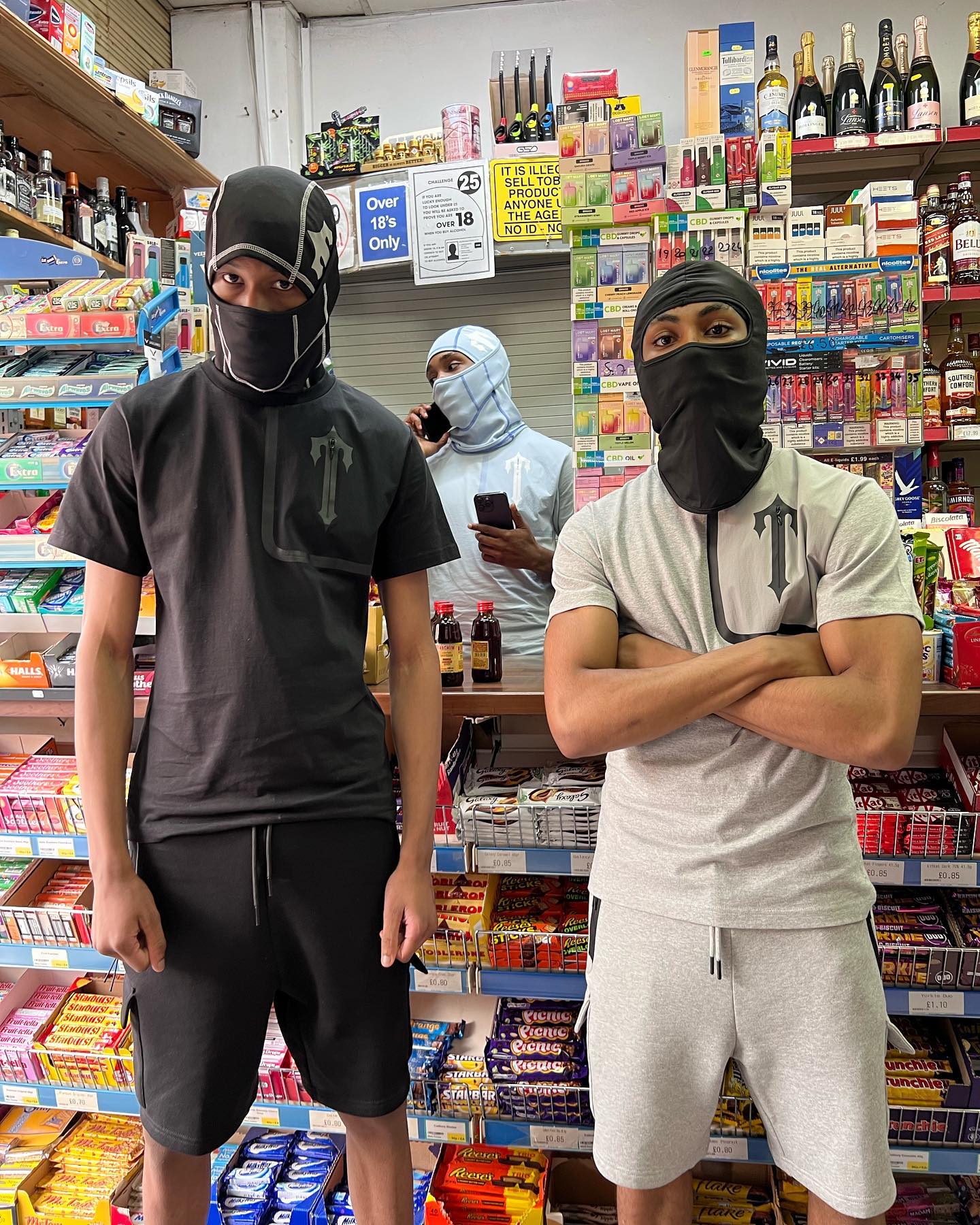 Trapstar Irongate T Tech Zip/T-Shirt - (BLACK)