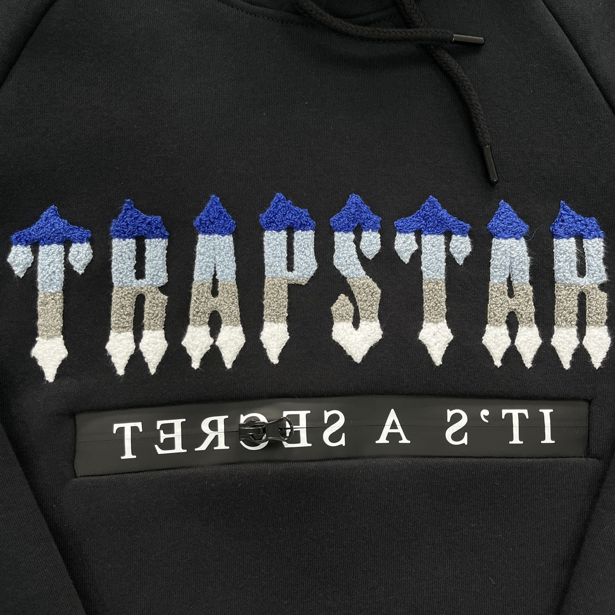 Trapstar Chenille Decoded 2.0 Hoodie Tracksuit - (BLACK/ICE EDITION)