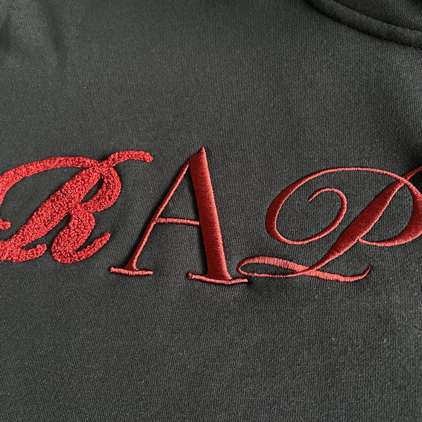 Trapstar Script Zip Through Tracksuit - (BLACK/ZINFANDEL)