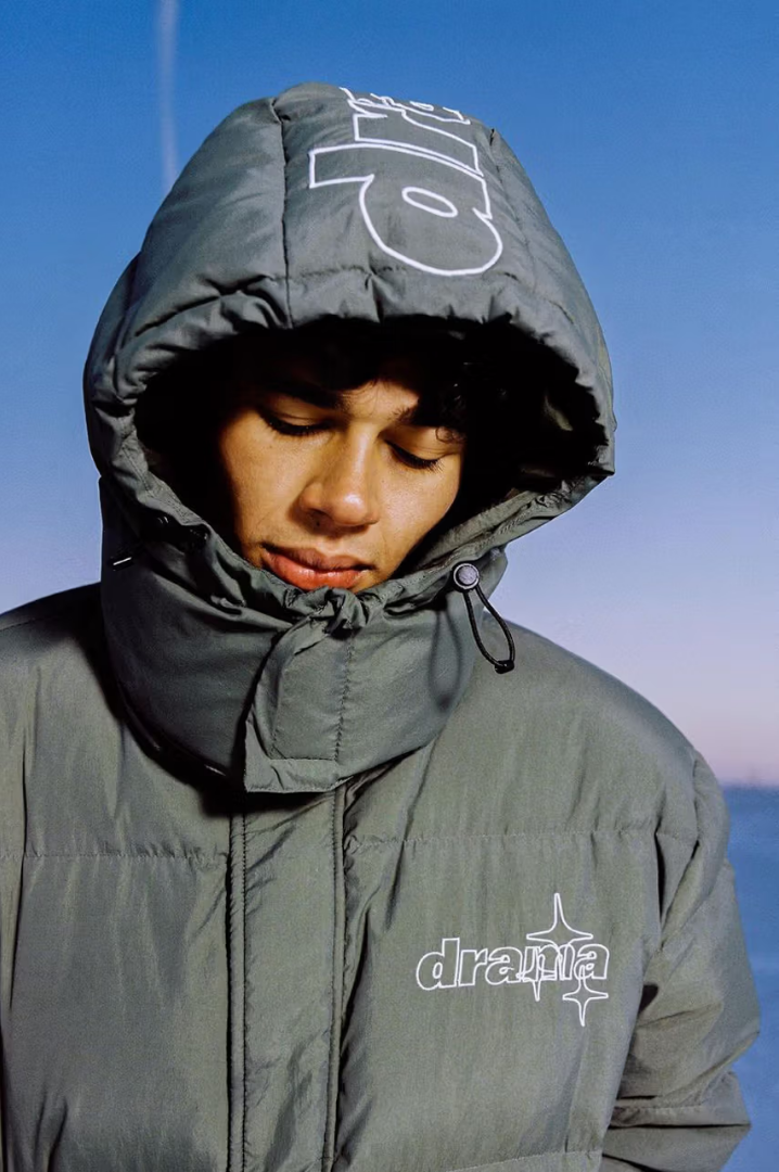 Drama Call Detachable Puffer - (OLIVE)
