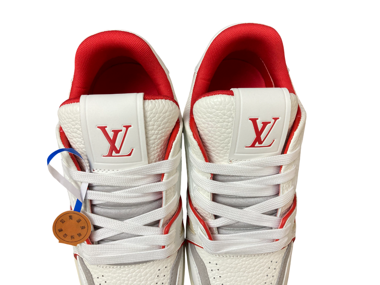 LV Trainer Signature Monogram - (WHITE/RED)