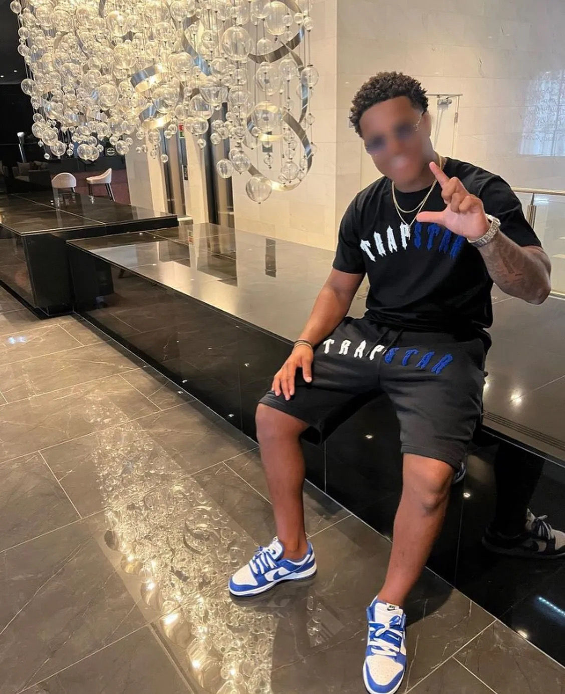 Trapstar Irongate Arch Short Set - (BLACK ICE EDITION)