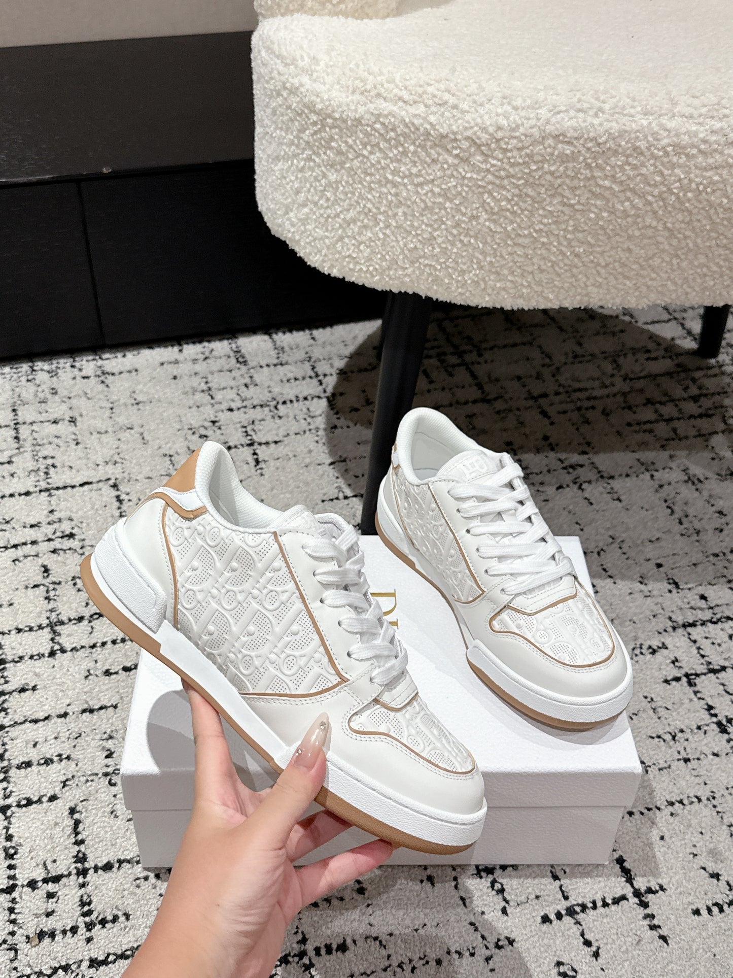 Dior One White Suede