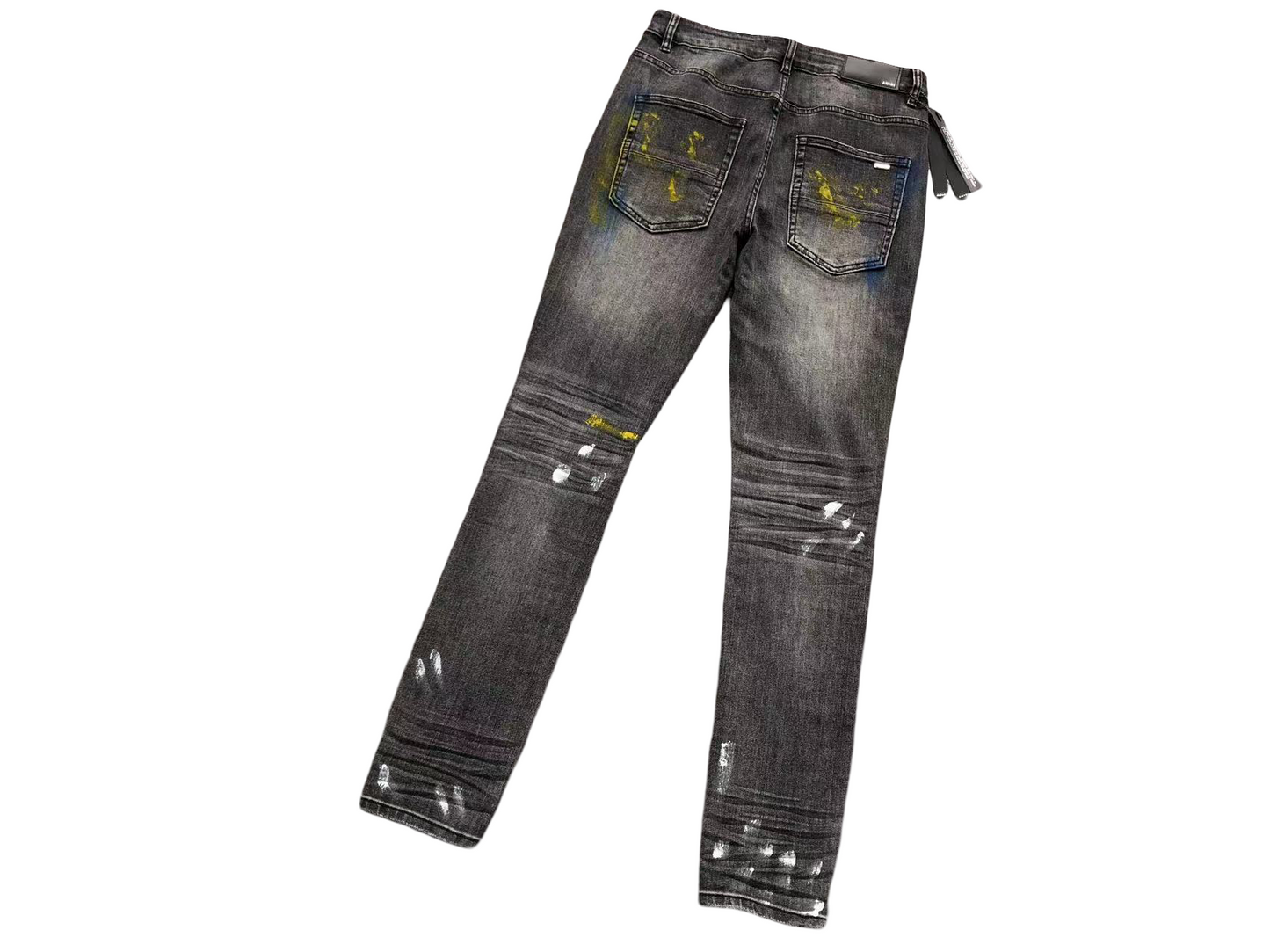 AMIRI Multi Paint Splatter Jeans - (LIGHT BLACK)