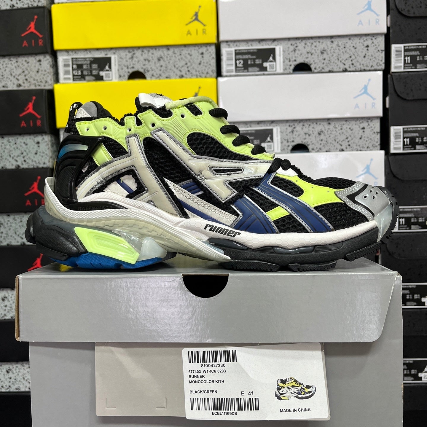 Balenciaga Runner 7.0 - (BLACK GREEN NAVY)