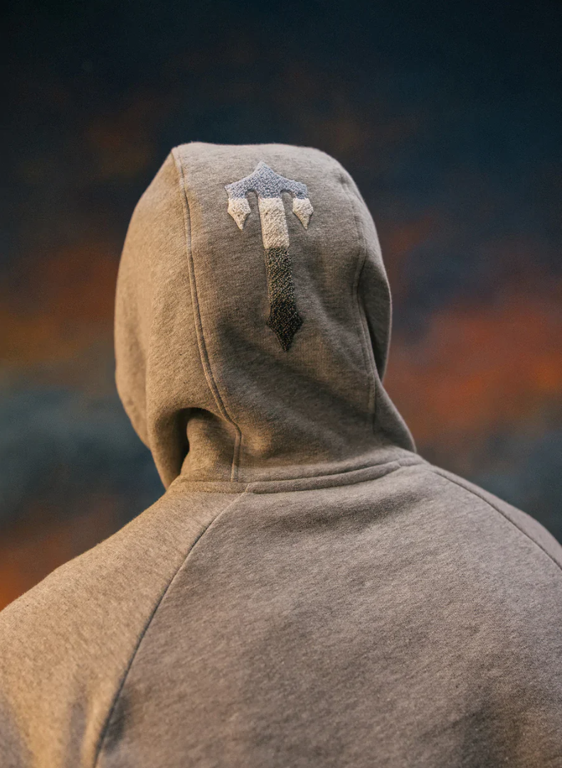 Trapstar Chenille Decoded Hoodie 2.0 Tracksuit - (GREY/ICE BLUE)