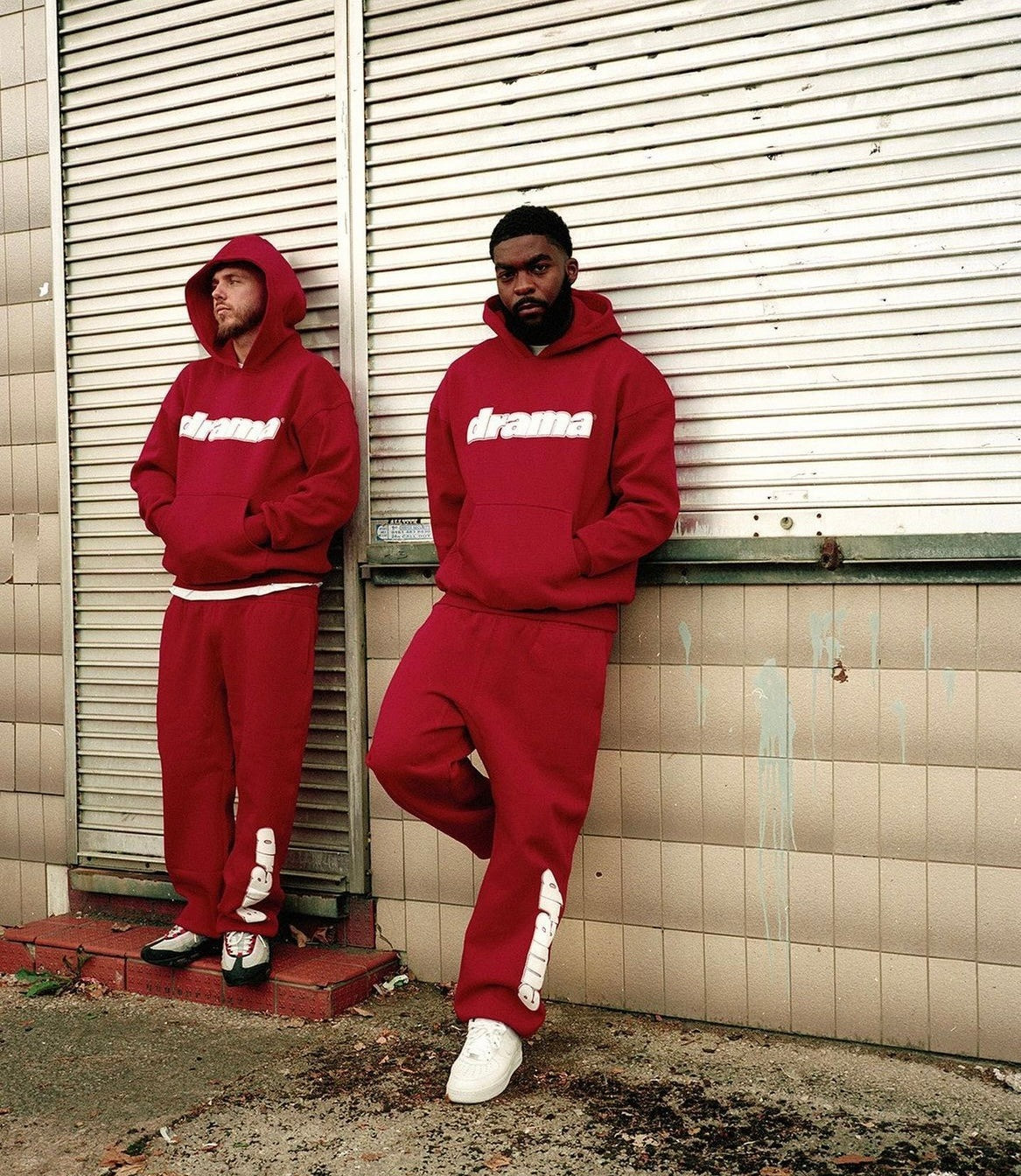 Drama Call Foam Hoodie - (RED/WHITE)