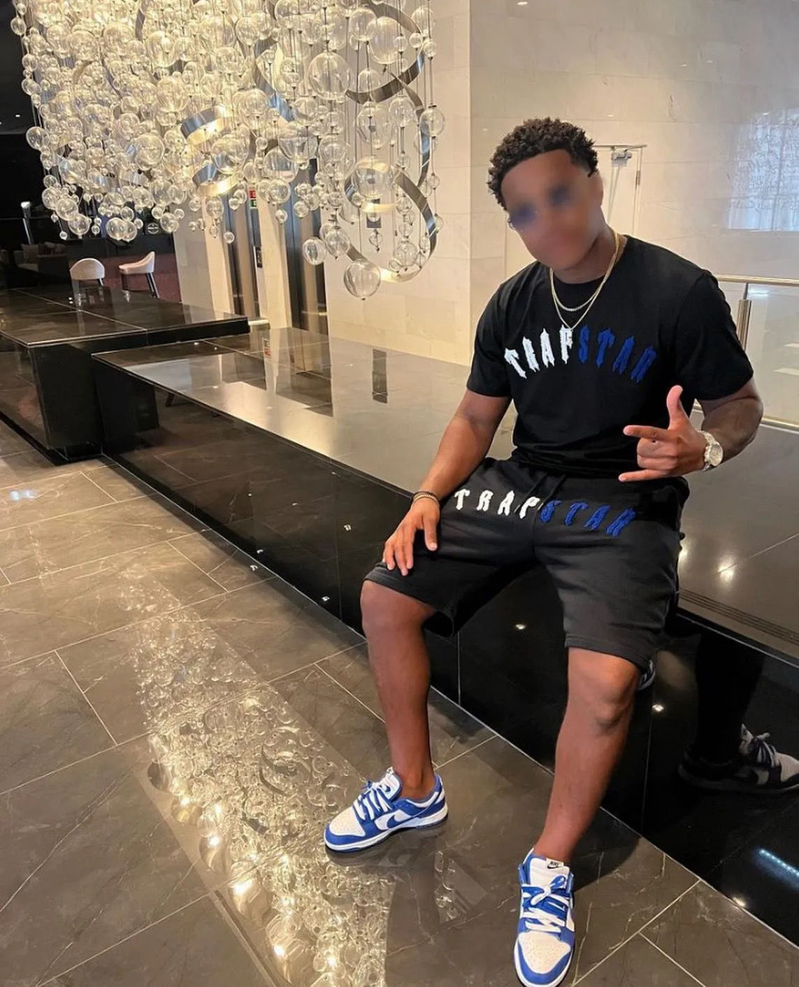 Trapstar Irongate Arch Short Set - (BLACK ICE EDITION)