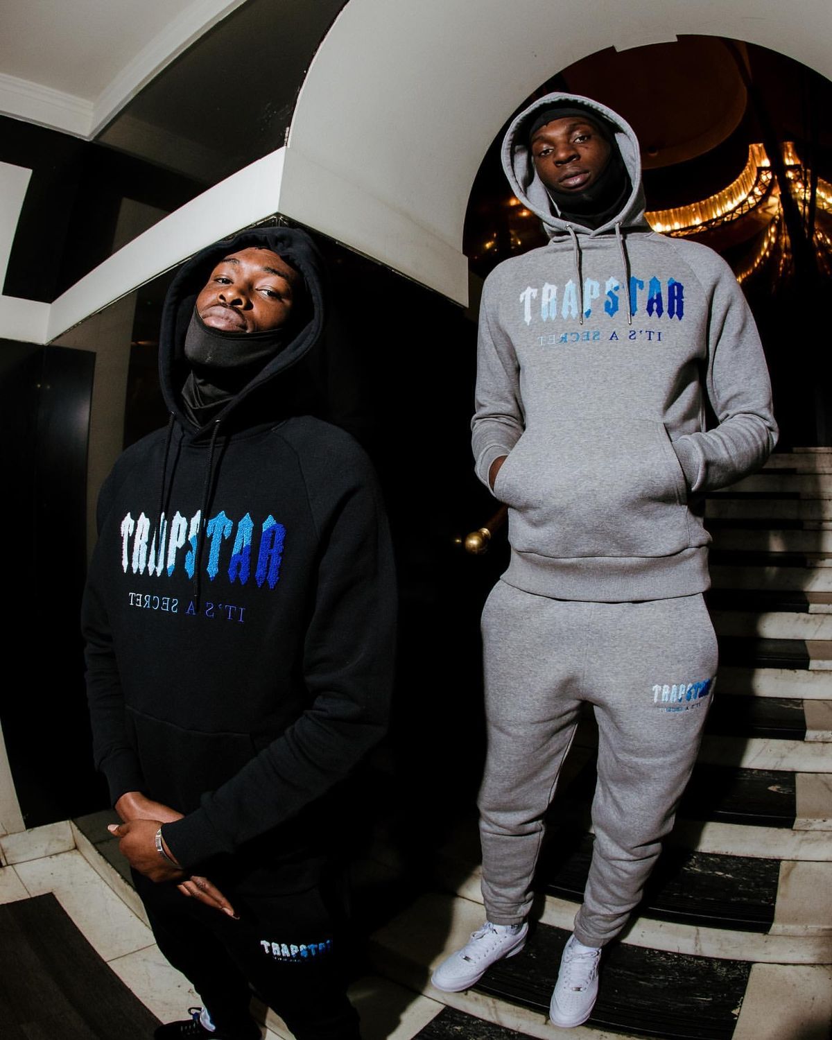 Trapstar Chenille Decoded Hoodie Tracksuit - (BLACK/ICE FLAVOURS)