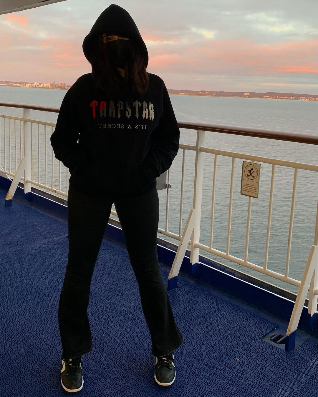 Trapstar Chenille Decoded Hoodie Tracksuit - (BLACK/RED)