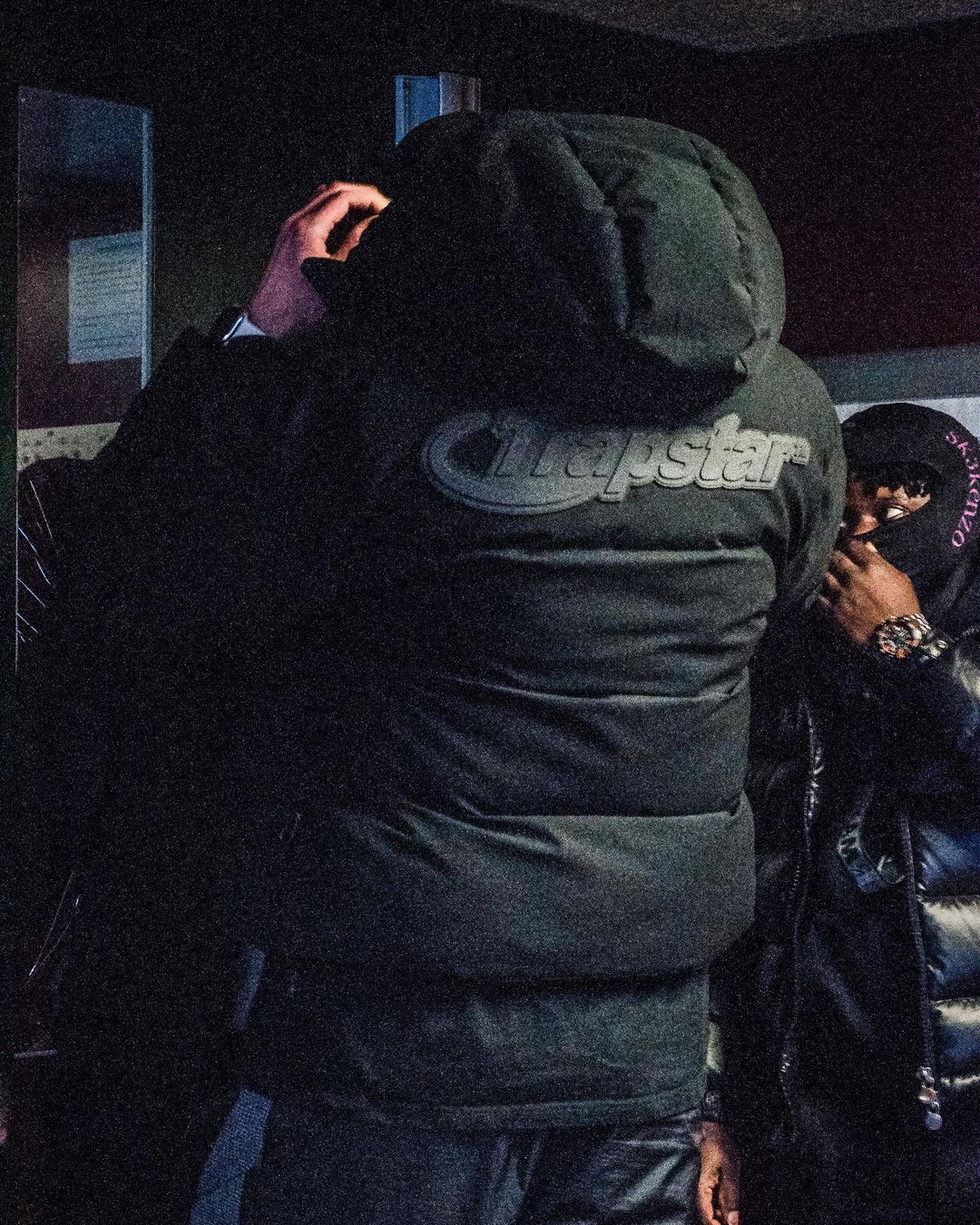 Trapstar Hyperdrive Technical Puffer Jacket - (BLACK/WHITE)