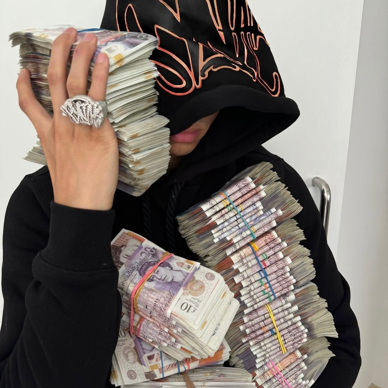 Syna World Tracksuit - (BLACK/ROSE GOLD)