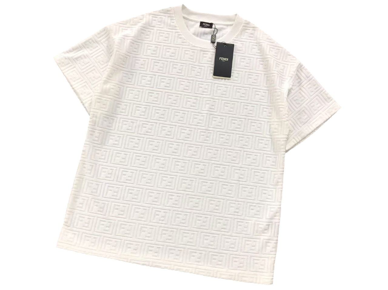 Fendi Waffle Tee - (WHITE)
