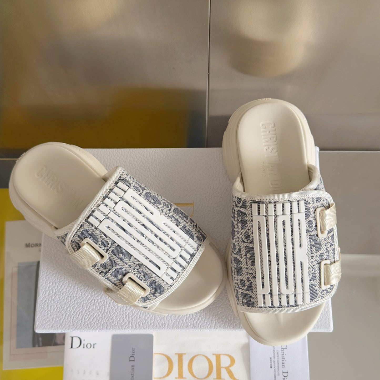 Dior D-Wander Slide White