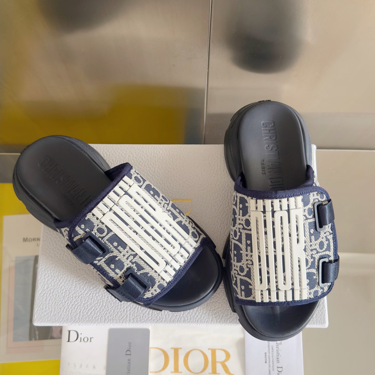 Dior D-Wander Slide Navy