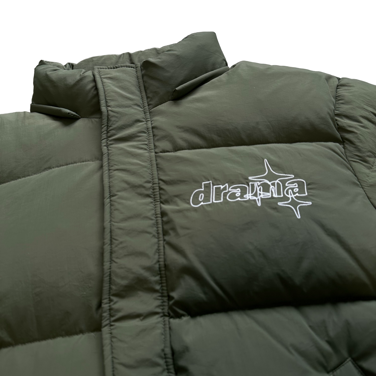 Drama Call Detachable Puffer - (OLIVE)