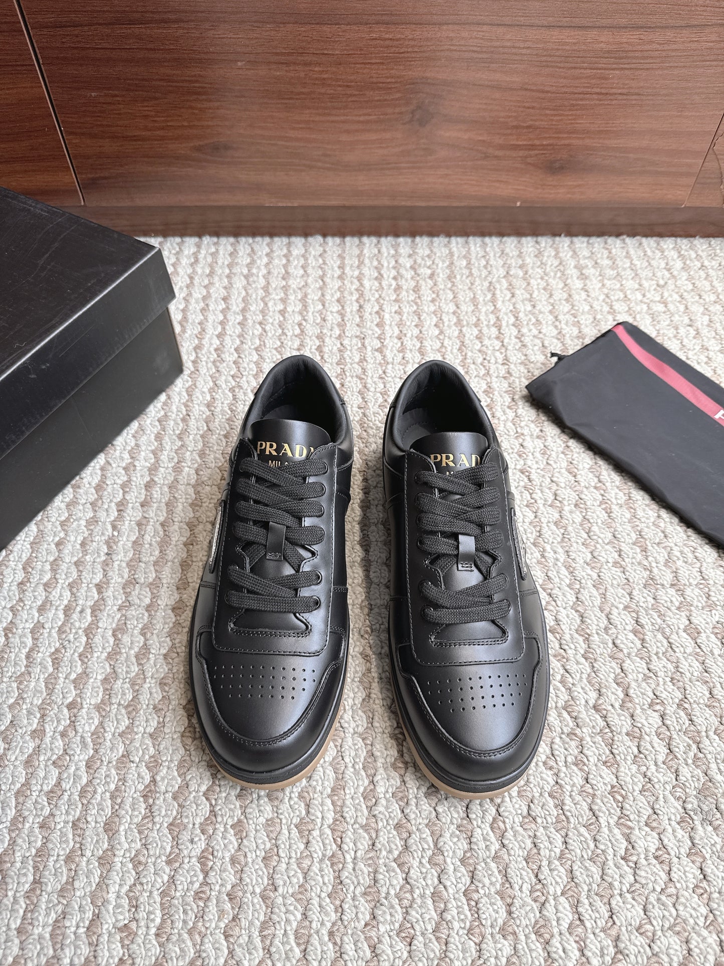 Prada Downtown Leather Triple Black