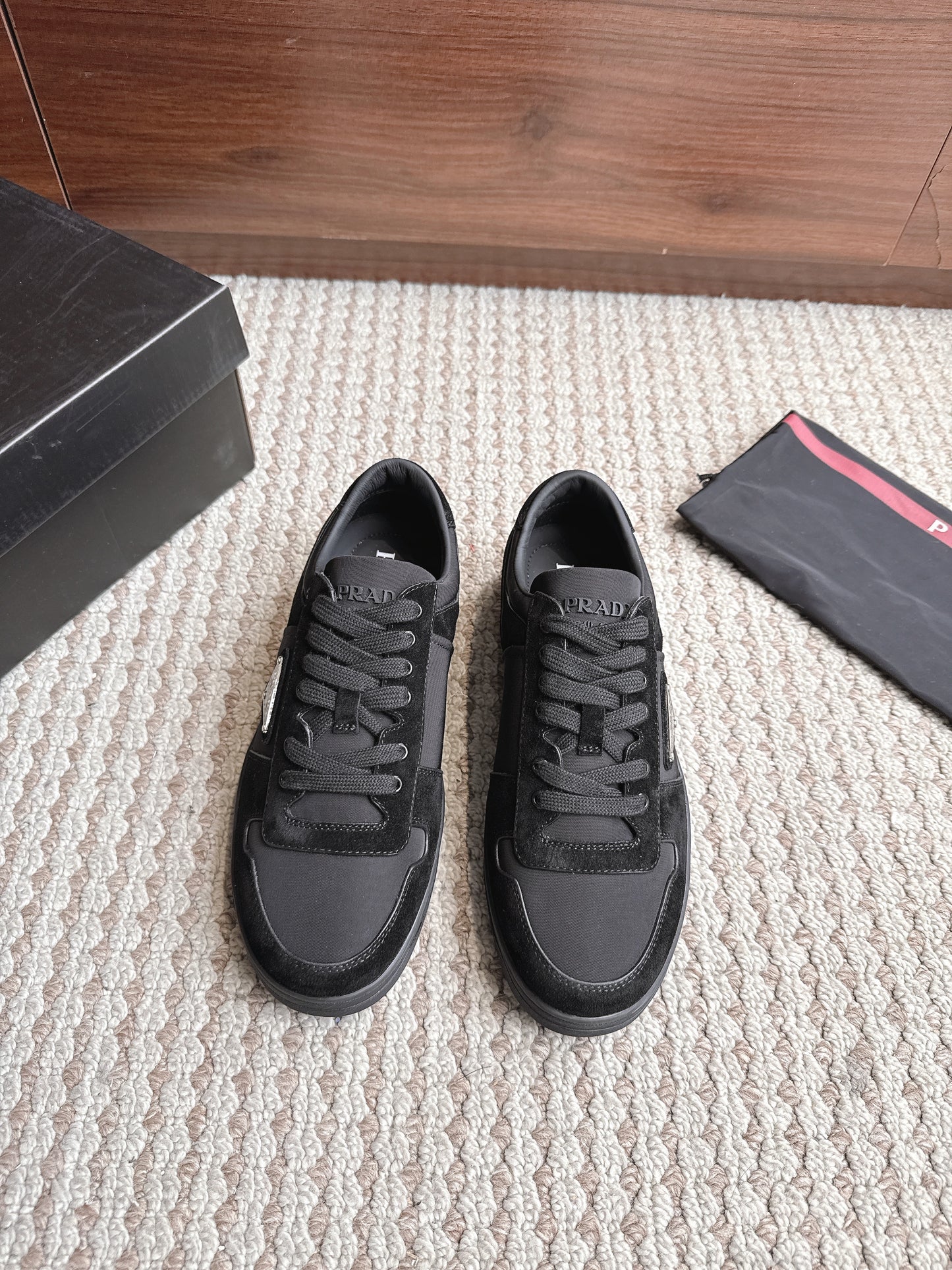 Prada Downtown Leather Suede Black