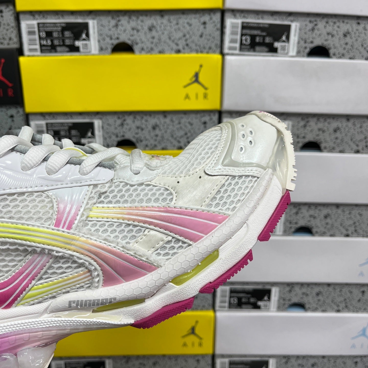 Balenciaga Runner 7.5 White Pink Yellow