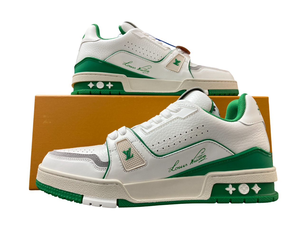LV Trainer Signature Monogram - (WHITE/GREEN)