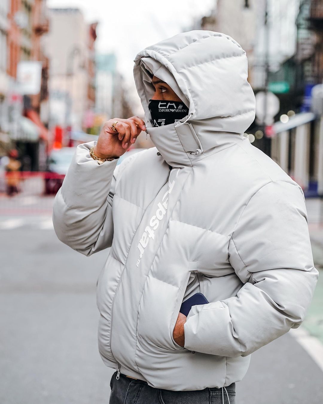 Trapstar Hyperdrive Technical Puffer Jacket - (LIGHT GREY)