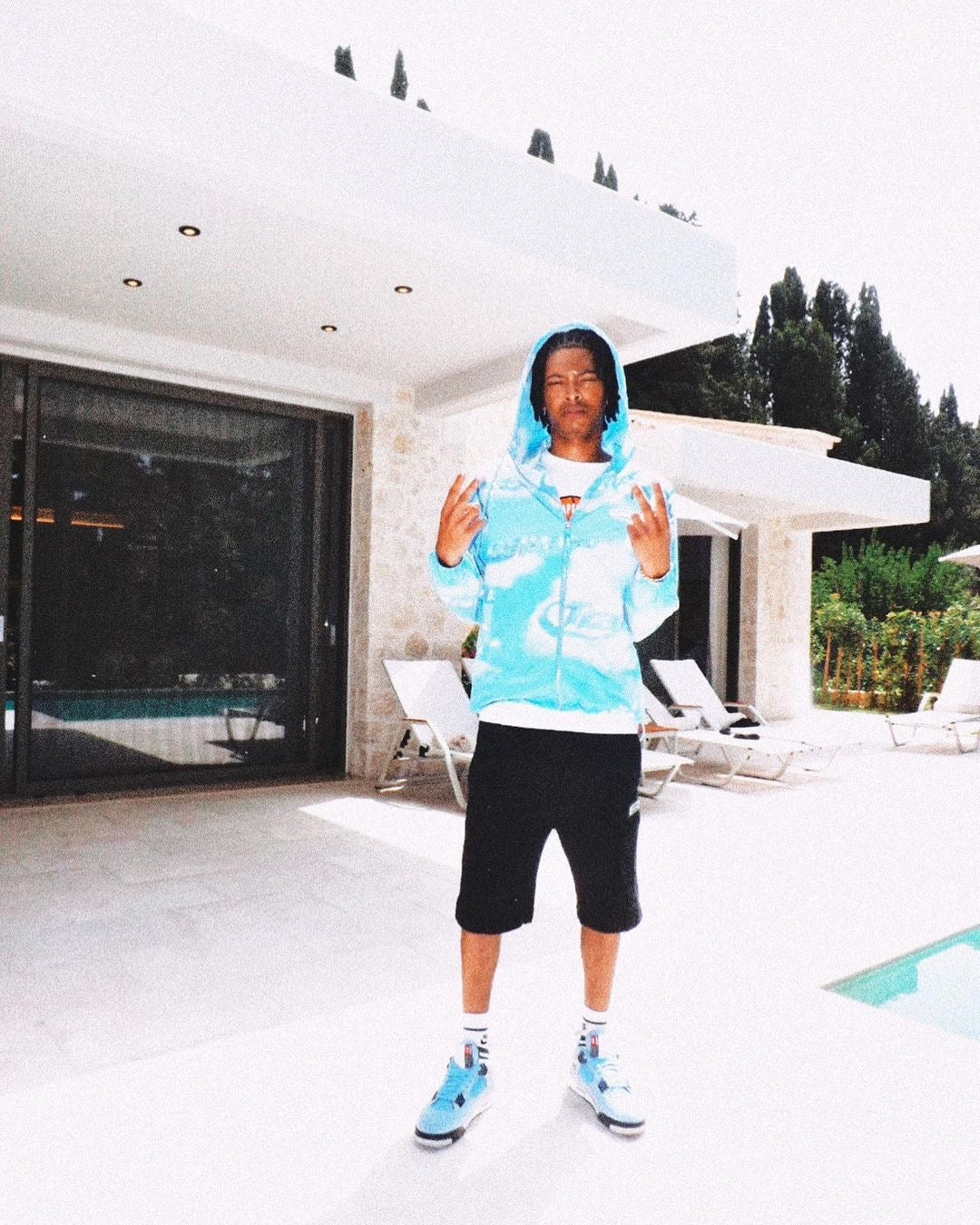 Trapstar Hyperdrive Cloud Windbreaker Jacket - (BLUE/WHITE)