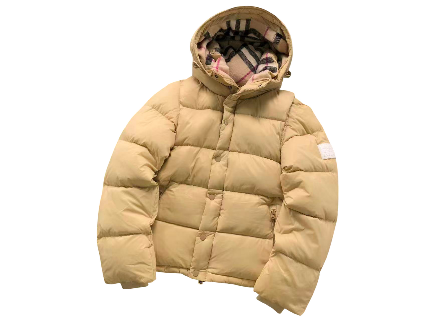 Burberry Detachable Hooded Puffer Jacket - (GOLD)
