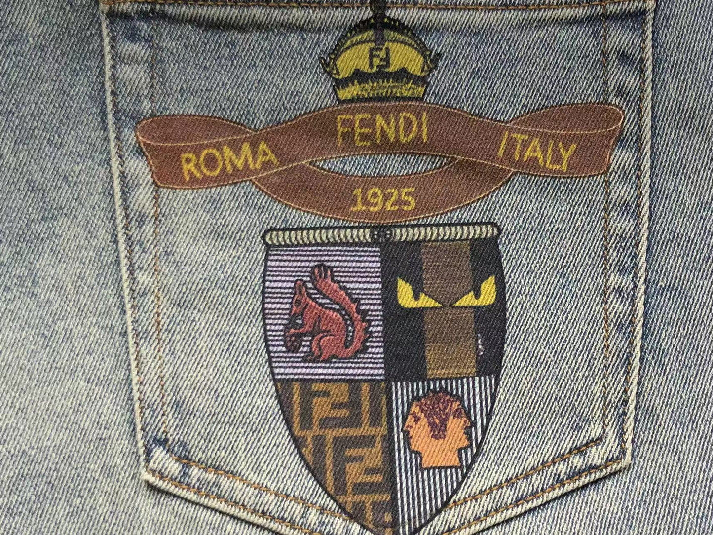 Fendi Roma Denim Jeans - (BLUE)