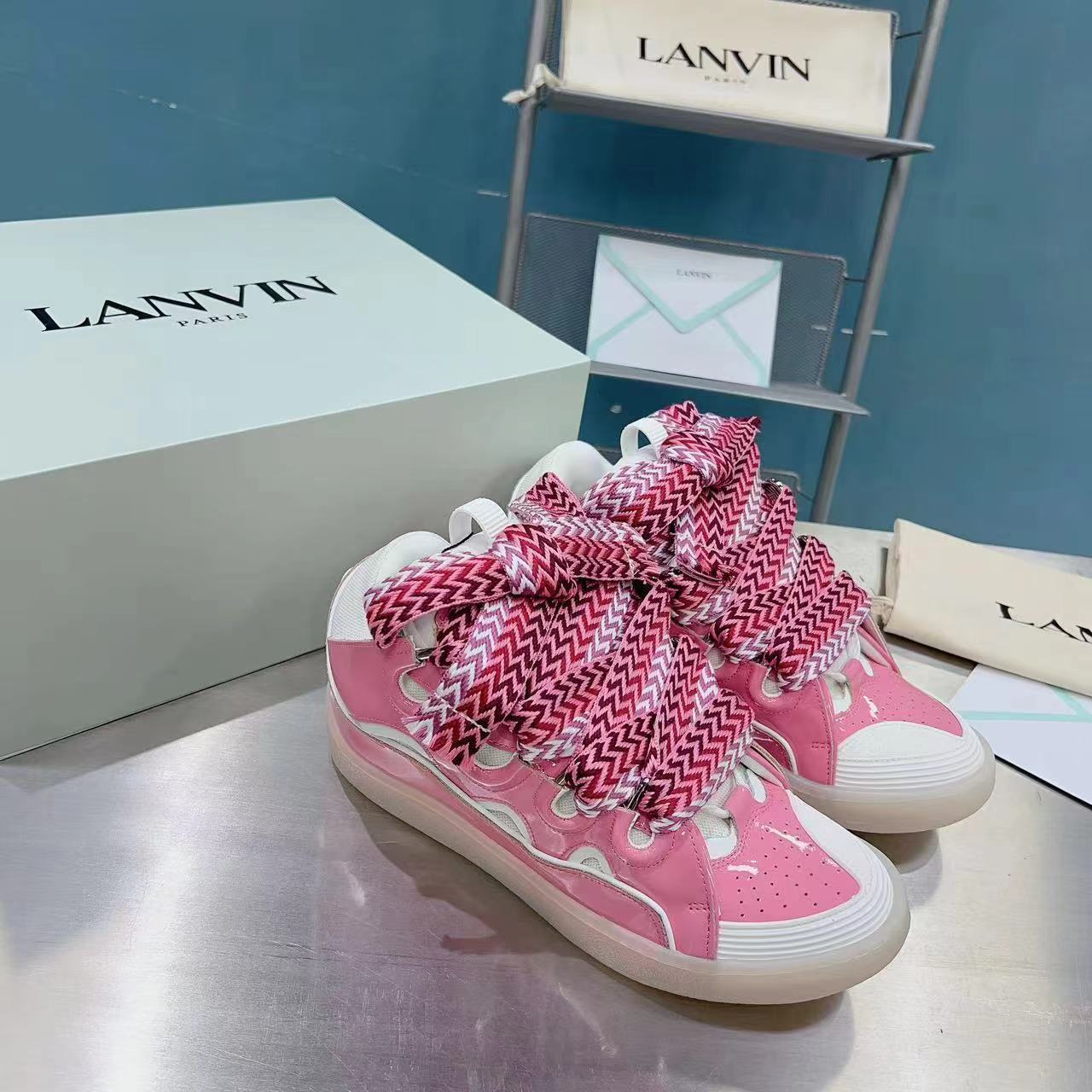 Lanvin Curb - (PINK/WHITE)